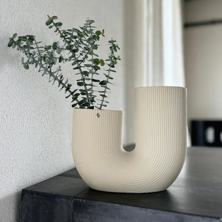 Vase "Stråvalla" - beige