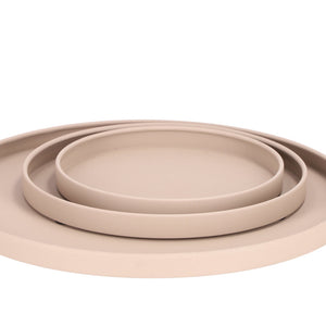 Tablett "Basic rund" beige