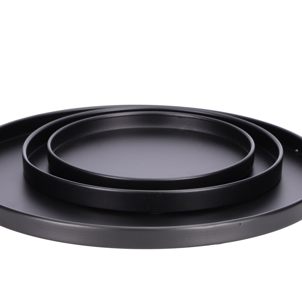 Tablett "Basic rund" - schwarz 